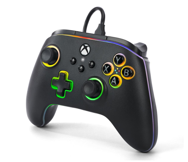 PowerA PC/XS Pad Advantage Lumectra czarny i taśma LED RGB - 1195492 - zdjęcie 3